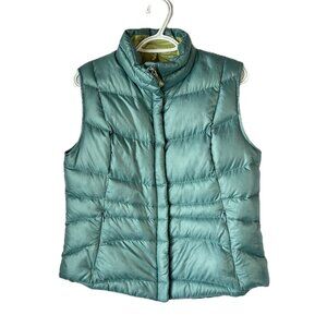 Eddie Bauer Premium Goose Down Puffer Vest – Teal | M Quiet‑lux warmth • Outdoor